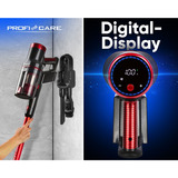 ProfiCare Akkustaubsauger PC-BS 3136 A, Stielstaubsauger anthrazit/rot, Bodenstaubsauger + Handstaubsauger
