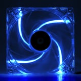 Sharkoon Gehäuselüfter Blaue LED BULK transparent, 3-Pin-/5,25"-Anschluss, 120 mm