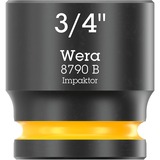 Wera 9608 Nuss-Magnetleiste B Impaktor Imperial 1 Steckschlüsseleinsatz-Satz 3/8" schwarz/grün, 9‑teilig, zöllig, für Schlagschrauber