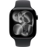 Apple Watch Series 11, Smartwatch schwarz (glänzend), Aluminium, 46 mm, Sportarmband schwarz M/L, Cellular