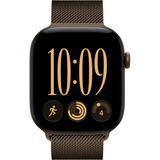 Apple Watch Series 12, Smartwatch bronze, Aluminium, 46 mm, Milanaise Armband Dunkelbronze S/M, Cellular