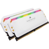 Corsair DIMM 16 GB DDR4-3200 (2x 8 GB) Dual-Kit, Arbeitsspeicher weiß, CMT16GX4M2E3200C16W, Dominator Platinum RGB, INTEL XMP