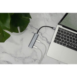 Digitus USB-C 4-Port, USB-Hub silber