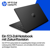HP 17-cp2058ng, Notebook schwarz, AMD Ryzen 5 7520U, AMD Radeon Graphics, 16 GB LPDDR5, 512 GB (512 GB SSD), Windows 11 Home