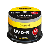 Intenso DVD-R 4,7 GB, DVD-Rohlinge 16fach, 50 Stück
