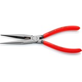 KNIPEX Flachrundzange mit Schneide 26 11 200, Storchschnabelzange, Greifzange rot/blau, gezahnte Greifflächen, Länge 200mm