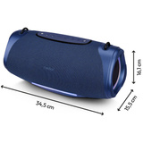 Medion Life P61762 Tragbarer Bluetooth Lautsprecher L blau, Bluetooth, Dual Illuminated, Lightstrip,Integrierte Powerbank