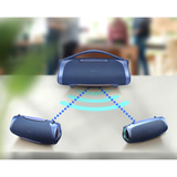 Medion Life P61762 Tragbarer Bluetooth Lautsprecher L blau, Bluetooth, Dual Illuminated, Lightstrip,Integrierte Powerbank