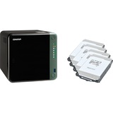 QNAP TS-453D-4G + 4x 18TB Enterprise (MG09ACA18TE), NAS schwarz/grau
