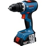 Bosch Professional Akku-Bohrschrauber GSR 18V-65 Professional, 18Volt blau, 2x Li-Ion Akku 5,0Ah, in L-BOXX