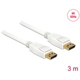 DeLOCK Kabel DisplayPort 1.2 Stecker > DisplayPort Stecker 4K weiß, 3 Meter