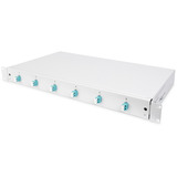 Digitus LWL Spleißbox, 1HE, bestückt, 6x LC DX, OM3 