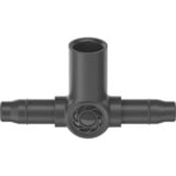 GARDENA Micro-Drip-System T-Stück für Sprühdüsen/Endtropfer, 4,6mm (3/16"), Verbindung dunkelgrau, 5 Stück, Modell 2023