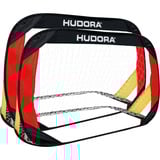 HUDORA Pop Up Fußballtor 2er Set schwarz/rot/gold