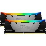 Kingston FURY DIMM 16 GB DDR4-3200 (2x 8 GB) Dual-Kit, Arbeitsspeicher schwarz, KF432C16RB2AK2/16, Renegade RGB, INTEL XMP