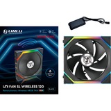 Lian Li UNI FAN SL120 Wireless, Gehäuselüfter schwarz, Reverse, 124.5 mm