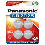 Panasonic Lithium Knopfzelle CR-2025EL/4B, Batterie 4 Stück, CR2025