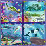 Ravensburger Puzzle UP! - Meerestiere 64, 72, 81 und 90 Teile