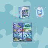 Ravensburger Puzzle UP! - Meerestiere 64, 72, 81 und 90 Teile