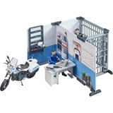 bruder bworld Polizeistation mit Polizeimotorrad, Spielfigur 