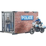 bruder bworld Polizeistation mit Polizeimotorrad, Spielfigur 