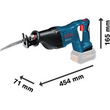 Bosch Akku-Säbelsäge GSA 18 V-LI Professional, 18Volt blau/schwarz, ohne Akku und Ladegerät, in L-BOXX