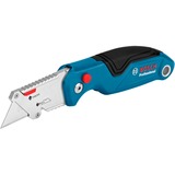 Bosch Cuttermesser-Set Professional, 2-teilig, Teppichmesser blau, für Abbrechklingen und Trapezklingen
