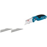 Bosch Cuttermesser-Set Professional, 2-teilig, Teppichmesser blau, für Abbrechklingen und Trapezklingen