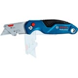 Bosch Professional Cuttermesser-Set Professional, 2-teilig, Teppichmesser blau, für Abbrechklingen und Trapezklingen