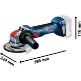 Bosch X-LOCK Akku-Winkelschleifer GWX 18V-7 Professional solo, 18Volt blau/schwarz, ohne Akku und Ladegerät, in L-BOXX