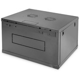 Digitus Wandgehäuse Dynamic Basic Serie - 600x600 mm (BxT), IT-Schrank schwarz, 7 Höheneinheiten