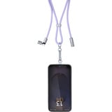 Intenso Handykette und Lade-/Datenkabel Cell Phone Charging Lanyard violett, 1,65 Meter, USB-C, PD3.0 / QC4.0, Nylon