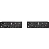 Lindy Dual Head HDMI, Cat.6, USB & RS232 Extender, KVM-Switch schwarz, 100m
