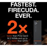 Seagate FireCuda 530 1 TB mit Kühlkörper, SSD schwarz, PCIe 4.0 x4, NVMe 1.4, M.2 2280