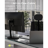 goobay Plus DisplayPort 2.0/2.1 Kabel, 8K @ 144Hz, 54 Gbit/s grau, 2 Meter