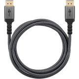 goobay Plus DisplayPort 2.0/2.1 Kabel, 8K @ 144Hz, 54 Gbit/s grau, 2 Meter