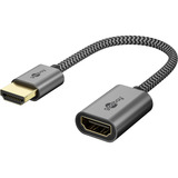 goobay Ultra High-Speed HDMI-Flexiadapter, Kabel schwarz/gold