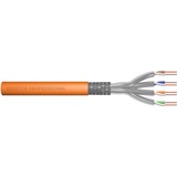 Digitus Professional Cat7 S/FTP Verlegekabel simplex, Dca orange, 25 Meter Rolle