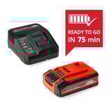 EINHELL PLUS Power-X-Change Starter-Kit, 18Volt 4Ah, Set schwarz/rot, PLUS Akku + Ladegerät