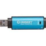 Kingston IronKey Vault Privacy 50 256 GB, USB-Stick hellblau/schwarz, USB-A 3.2 Gen 1