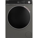 SHARP ES-MNFL814CAA-DE, Waschmaschine grau/schwarz, Advanced Inverter Motor