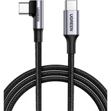 UGREEN 100W USB-C auf USB-C Ladekabel (Winkel 90 Grad) schwarz, 1 Meter, PD 100 Watt, 1x Winkelstecker