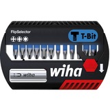 Wiha Bit-Satz FlipSelector T-Bit 25mm, 13-teilig schwarz/blau, PH / PZ / TX