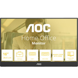 AOC 16T20E2, LED-Monitor 39.6 cm (15.6 Zoll), schwarz, FullHD, IPS, USB-C, Mini-HDMI