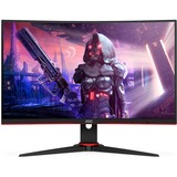 AOC C24G2AE/BK, Gaming-Monitor 60 cm (24 Zoll), schwarz/rot, FullHD, VA, AMD Free-Sync, 165Hz Panel