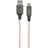 Ansmann USB-A auf USB Typ-C Kabel schwarz/transparent, 1 Meter, mit LED 