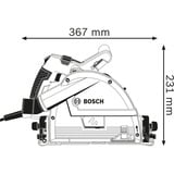 Bosch Tauchsäge GKT 55 GCE Professional, mit FSN 1400, Handkreissäge blau, 1.400 Watt, L-BOXX