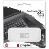 Kingston DataTraveler Micro 64 GB, USB-Stick silber, USB-A 3.2 Gen 1