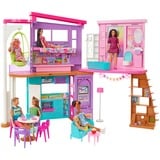 Mattel Barbie Malibu Ferien-Haus mit Möbeln & Zubehör, Puppenhaus 
