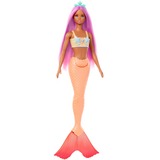 Mattel Barbie Meerjungfrau mit pinkem Haar, orangefarbener Schwanzflosse und Haarband, Puppe orange